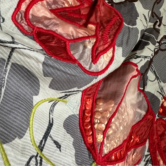 Anthropologie Floreat Skirt Sz 0 Embroidery Floral - Picture 9 of 16